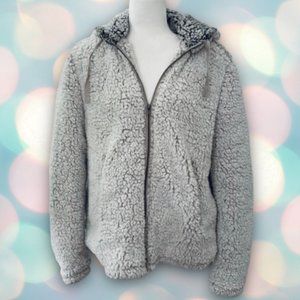 Thread + Supply Women’s Gray Sherpa Sweatshirt Hoodie Size M